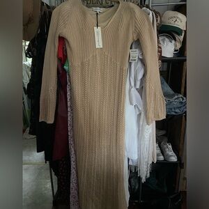 NWT BOHO knit crochet long sleeve maxi dress ✨